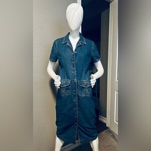 Olivia Rose Denim Button-Up Dress size 8